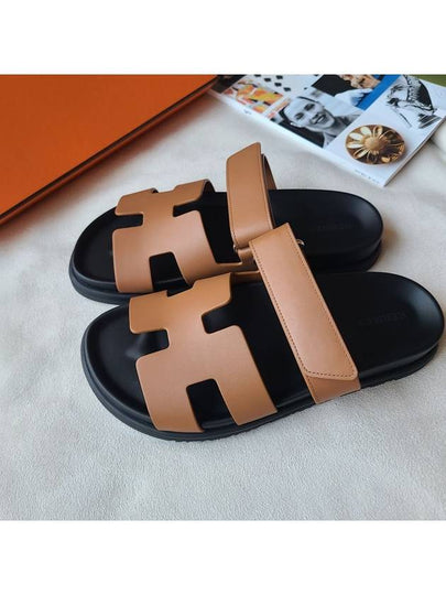 Chypre Calfskin Sandals Natural - HERMES - BALAAN 2