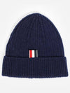 4 Bar Stripe Cashmere Beanie Navy - THOM BROWNE - BALAAN 3