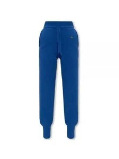 Embroidered Logo Knit Track Pants Blue - VIVIENNE WESTWOOD - BALAAN 2