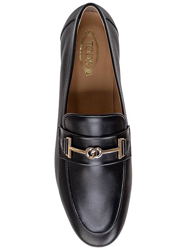 Double T Calf Leather Loafers Black - TOD'S - BALAAN 5