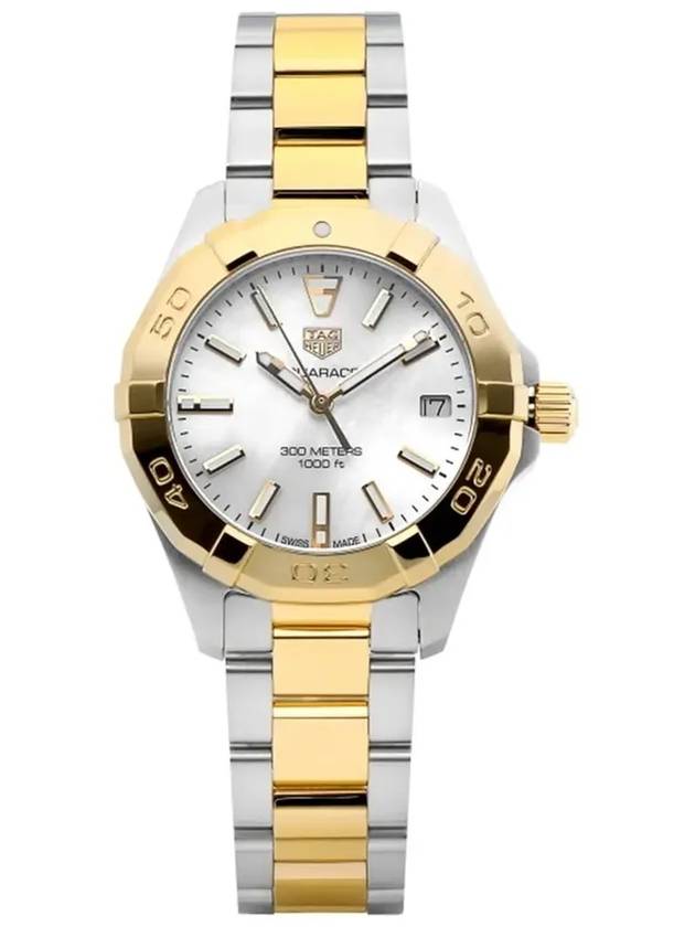 Aquaracer Date Quartz Watch Gold Silver - TAG HEUER - BALAAN 6