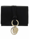 Alphabet Small Half Wallet Black - CHLOE - BALAAN.