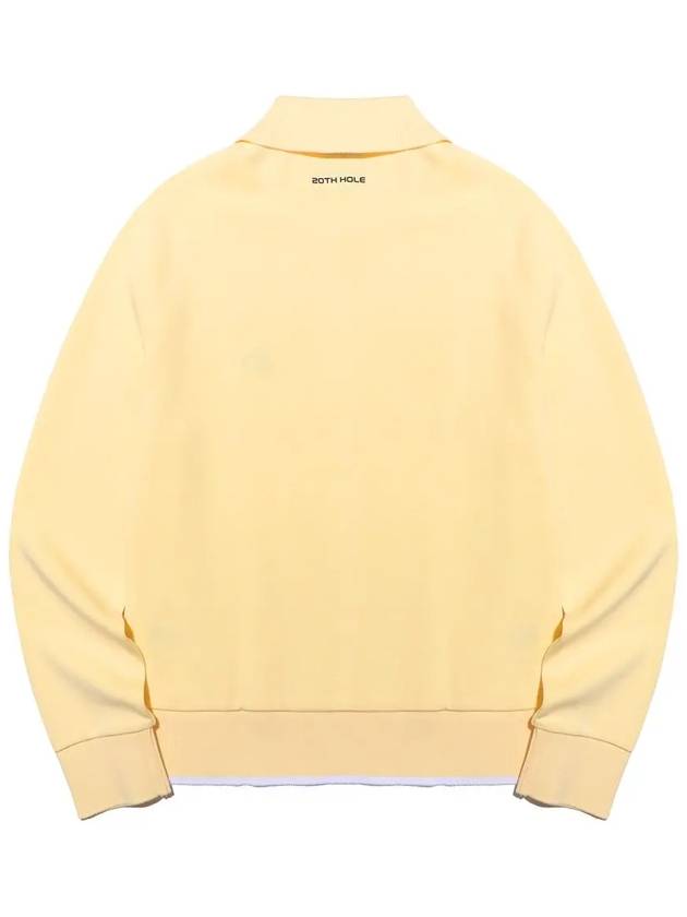 YOKO Collar Neck Half Zip Up Long Sleeve Sweatshirt YELLOW - 20THHOLE - BALAAN 5