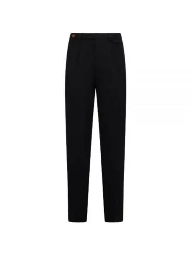 Pleated Detail Chino Straight Pants Black - BRUNELLO CUCINELLI - BALAAN 2