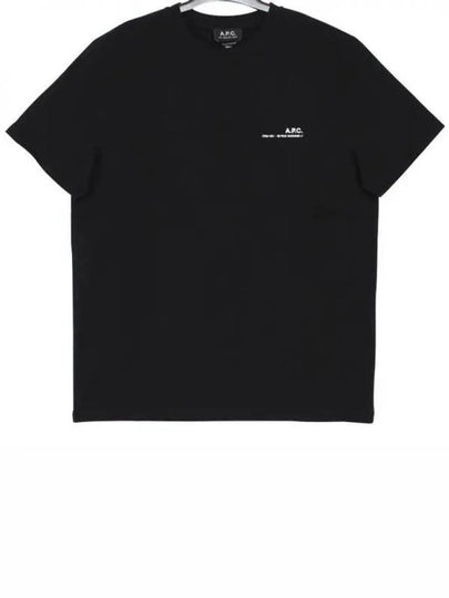 Men's Item Logo Cotton Short Sleeve T-Shirt Black - A.P.C. - BALAAN 2