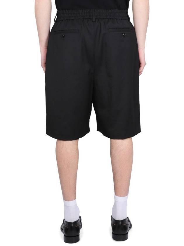 Wool Blend Bermuda Shorts Black - AMI - BALAAN 5