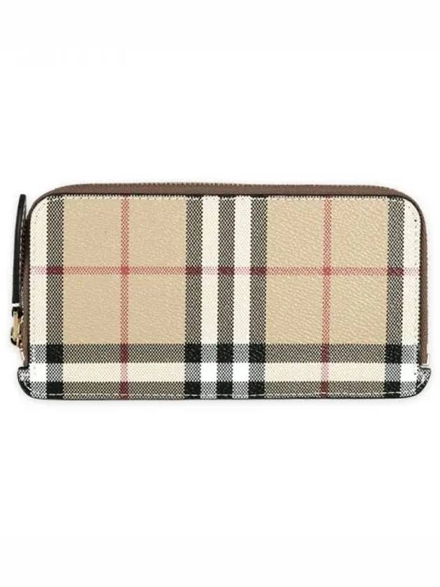 Check Zipper Long Wallet Beige - BURBERRY - BALAAN 2