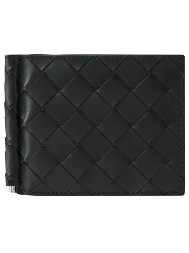 Intrecciato Money Clip Card Wallet Black - BOTTEGA VENETA - BALAAN 2