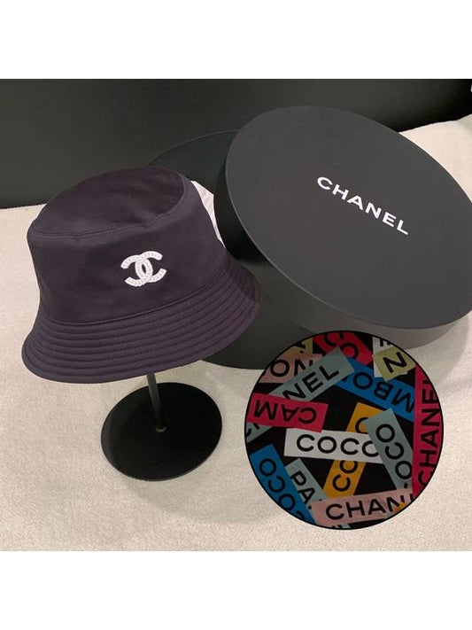 Hat Reversible Double sided Coco Pattern Bucket - CHANEL - BALAAN 1