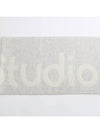 Jacquard Logo Two Tone Wool Muffler White Light Grey - ACNE STUDIOS - BALAAN 4