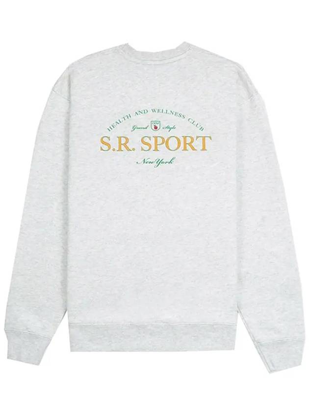 Wimbledon Logo Crew Neck Cotton Sweatshirt Heather Grey - SPORTY & RICH - BALAAN 4