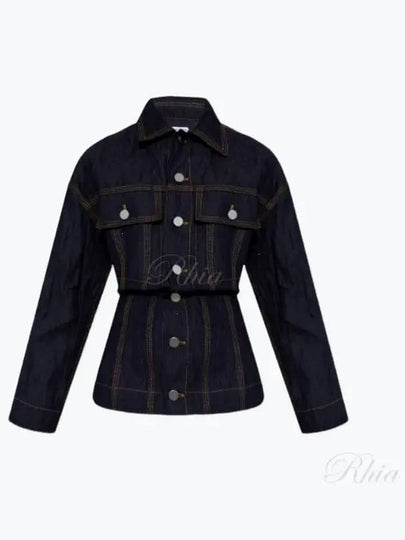 Metallic Denim Jacket Blue - BOTTEGA VENETA - BALAAN 2