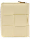 Cassette Zip Around Leather Half Wallet Yellow - BOTTEGA VENETA - BALAAN 5