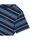 Embroidered Logo Striped Short Sleeve T-shirt Navy - BARBOUR - BALAAN 5