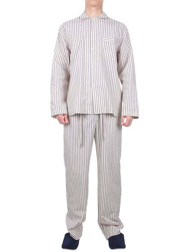 Poplin Pajamas Long Sleeve Shirt Hopper Stripe - TEKLA - 6