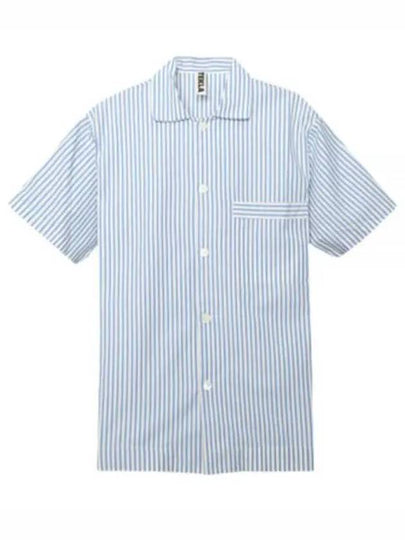 Poplin Pajamas Organic Cotton Short Sleeve Shirt Pin Stripe - TEKLA - BALAAN 2