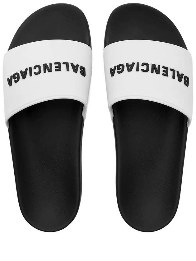 Logo Pool Slippers White - BALENCIAGA - BALAAN 6