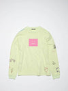 Scribble Long Sleeve T-Shirt Fluo Green - ACNE STUDIOS - BALAAN 2