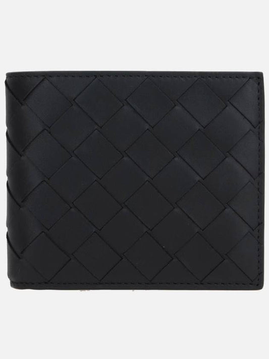Intrecciato Leather Half Wallet Black - BOTTEGA VENETA - BALAAN 2