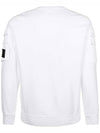 Men's Wappen Patch Cargo Pocket Sweatshirt White - STONE ISLAND - BALAAN 3