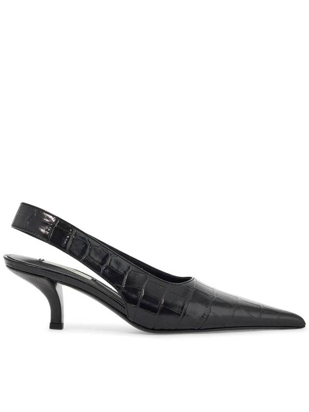 black calfskin crocodile effect slingback pump - TOTEME - BALAAN 1