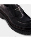 Triangle Logo Leather Loafers Black - PRADA - BALAAN 6