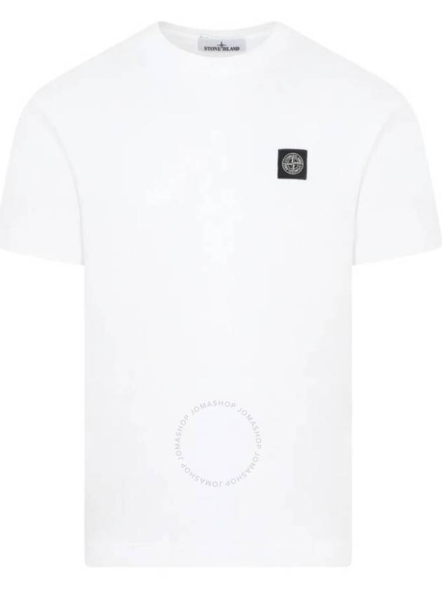 Logo Patch Short Sleeves T-Shirt White - STONE ISLAND - BALAAN 2