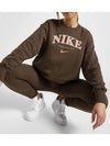 Sweatshirt FB9960 004 Brown WOMENS S L Euro Fit - NIKE - BALAAN 4