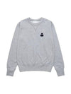 Mike Velvet Logo Sweatshirt Grey - ISABEL MARANT - BALAAN 3