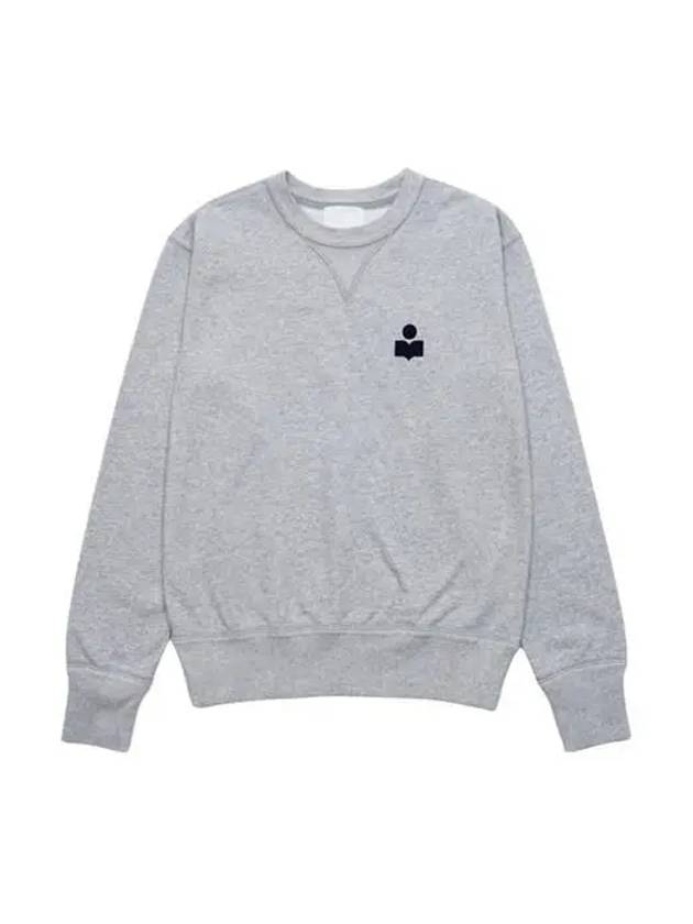 Mike Velvet Logo Sweatshirt Grey - ISABEL MARANT - BALAAN 2