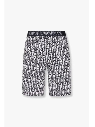 UNDERWEAR Men s Colorful Logo Lounge Shorts Marine - EMPORIO ARMANI - BALAAN 1