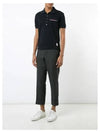 Men's Three Stripes Pocket Mercerized Short Sleeve Polo Shirt Navy - THOM BROWNE - BALAAN 6