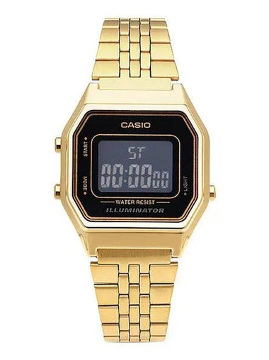 Watch LA680WGA 1BDF LA680WGA 1B digital gold metal watch - CASIO - BALAAN 1