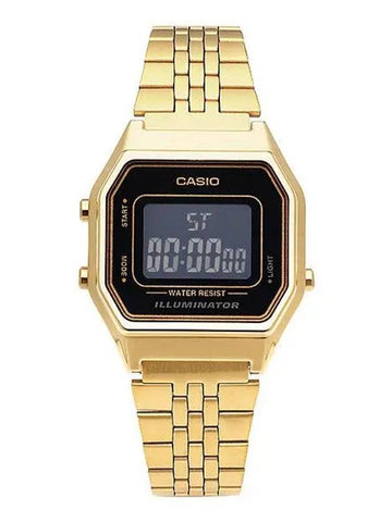 Watch LA680WGA 1BDF LA680WGA 1B digital gold metal watch - CASIO - BALAAN 1