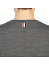 4 Bar Armband Classic Merino Wool Knit Top Medium Grey - THOM BROWNE - BALAAN 8