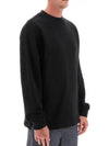 Ghost Piece Cotton Jersey Crew Neck Sweatshirt Black - STONE ISLAND - BALAAN 3