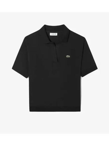 Women s Relaxed Fit Heritage Polo Shirt Black - LACOSTE - BALAAN 1