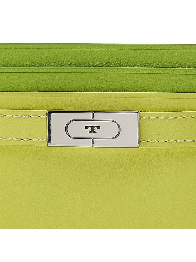 Serif T Leather Card Wallet Yellow Blaze - TORY BURCH - BALAAN 7