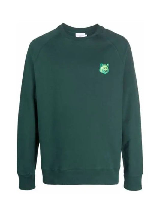 Cool Tone Man to Man Green HM00334KM0001 DARK GREEN - MAISON KITSUNE - BALAAN 1