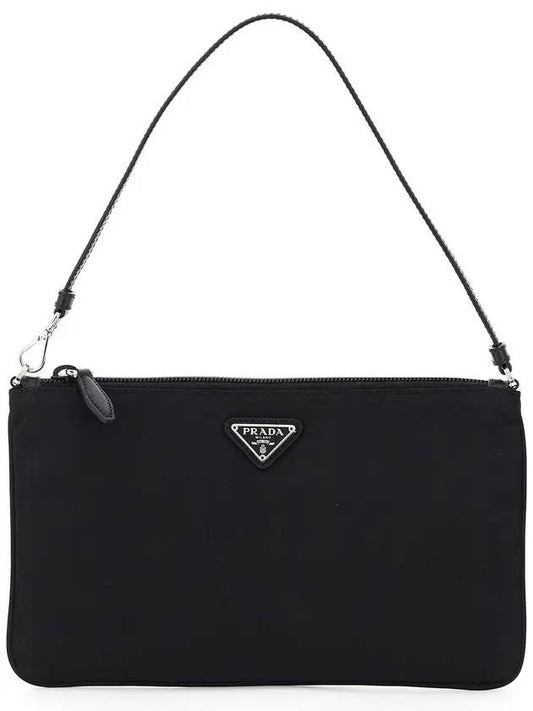 Re-Nylon Trim Mini Shoulder Bag Black - PRADA - BALAAN 1