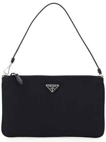 Re-Nylon Trim Mini Shoulder Bag Black - PRADA - BALAAN 1