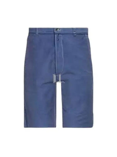 Raw Edge Cotton Bermuda Shorts Blue - MAISON MARGIELA - BALAAN 2