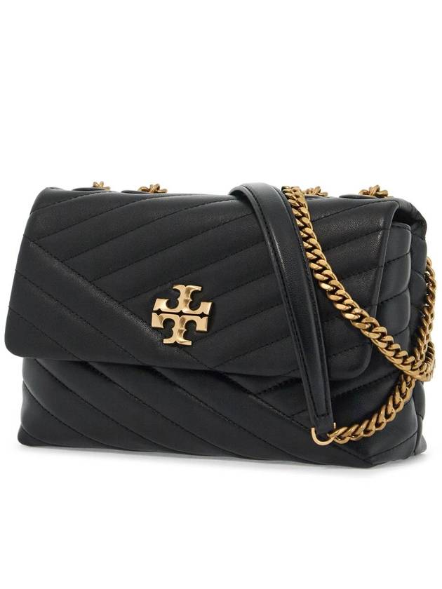 Kira Chevron Convertible Strap Small Shoulder Bag Black - TORY BURCH - BALAAN 4