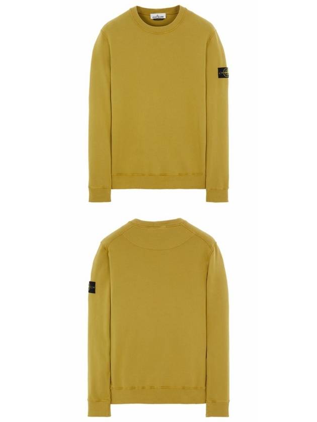 Wappen Patch Crewneck Sweatshirt Mustard - STONE ISLAND - BALAAN 5