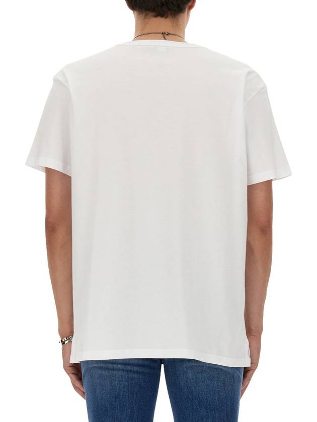 Solarised Skull Print Short Sleeve T-shirt White - ALEXANDER MCQUEEN - BALAAN 4