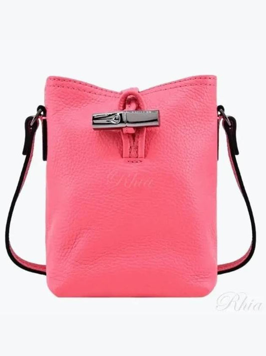 Roseau Leather Cross Bag Pink - LONGCHAMP - BALAAN 2