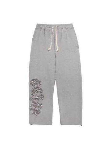 Chicano lettering sweatpants gray - OGARP - BALAAN 1