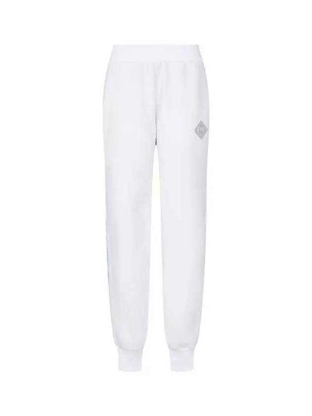 Women s Hologram Logo Patch Jogger Pants White 271931 - ARMANI EXCHANGE - BALAAN 1