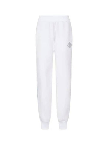 Women s Hologram Logo Patch Jogger Pants White 271931 - ARMANI EXCHANGE - BALAAN 1