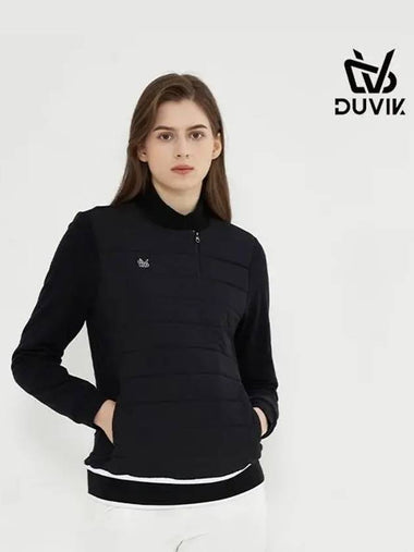 mock neck windproof padded long sleeve t-shirt DC4WTS003BK - DUVIK - BALAAN 1